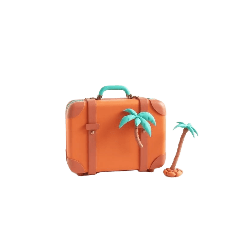 3D suitcase illustration