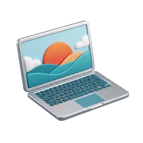 3D laptop illustration